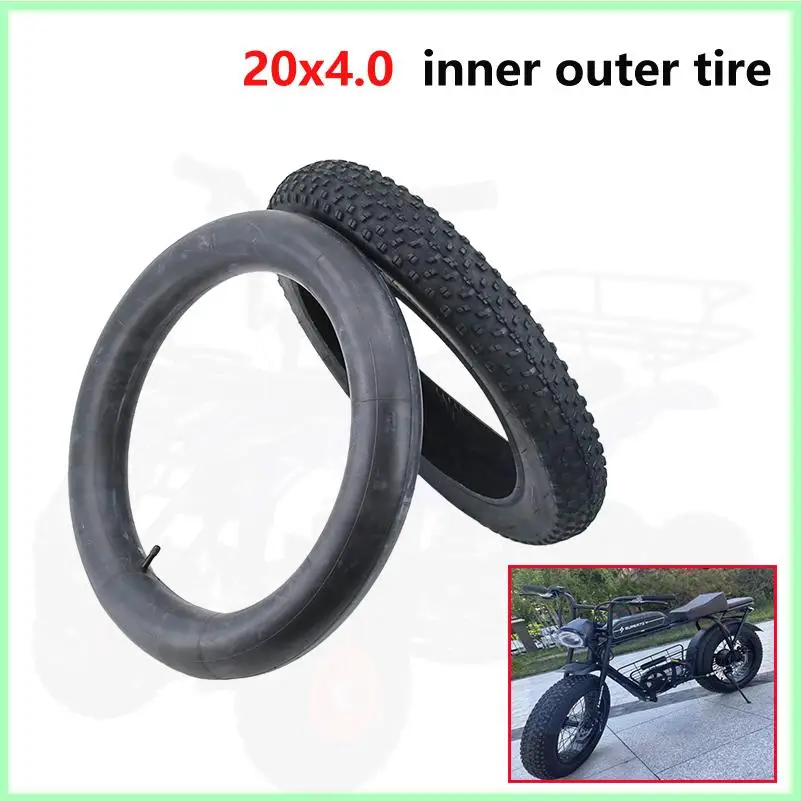 Durable Grippy  Sand Beach Bike Tyre 20x4.0 - Extra Wide Foldable Fatboy Big Tire for Snow Riding