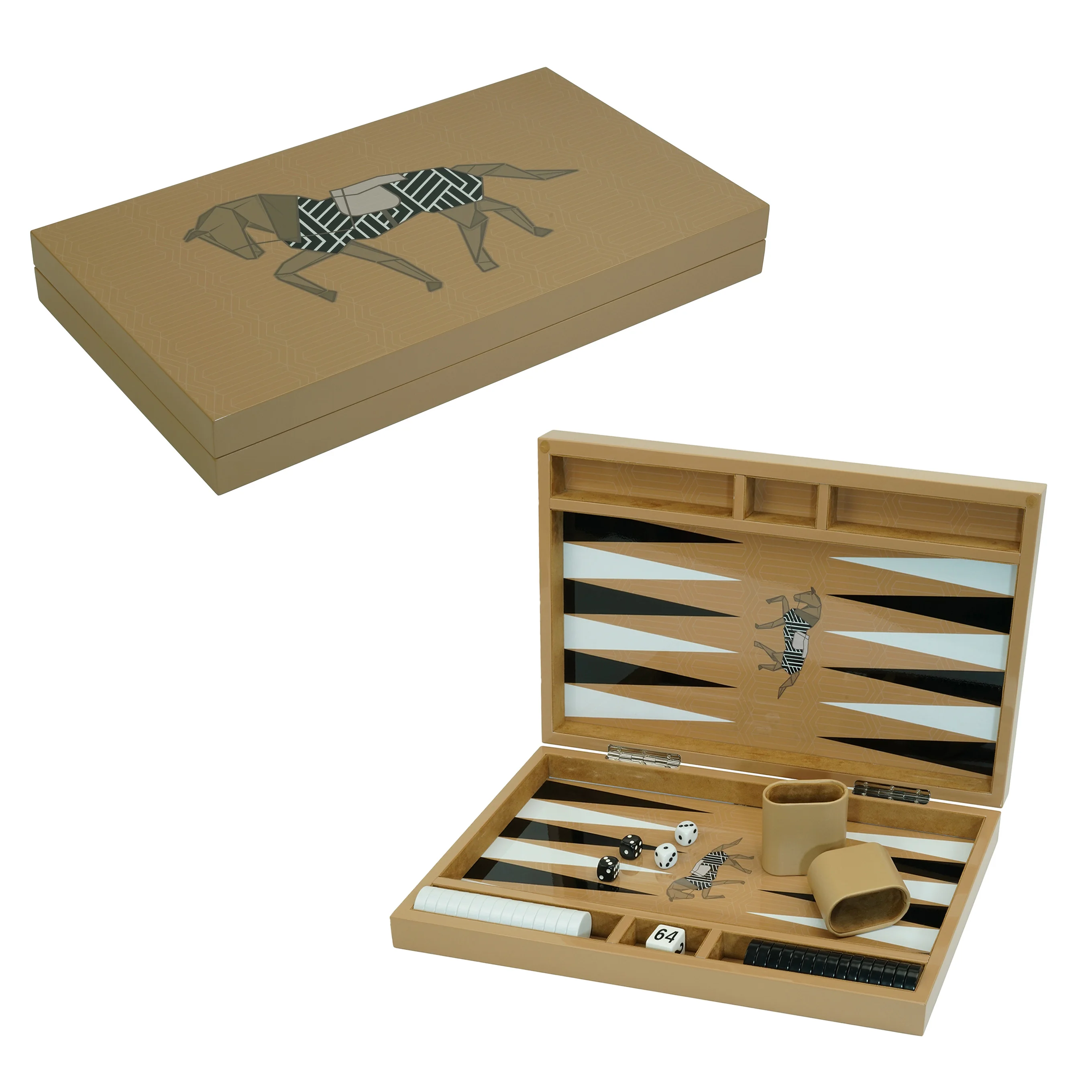 

Sample Order High Gloss Painting 18 Inch Backgammon Set Board Game Customized