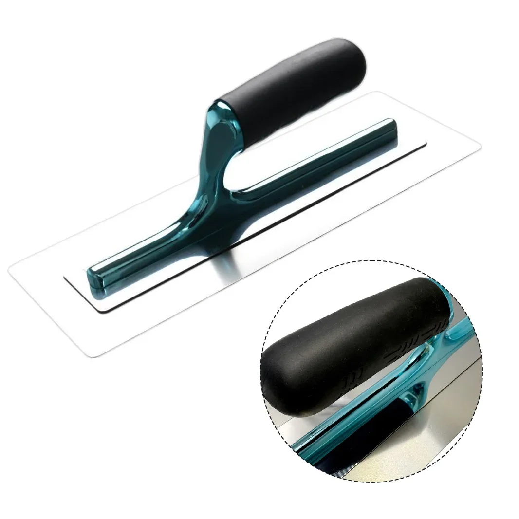 

Инструмент для кладки, мастерок из нержавеющей стали, синий, как показано на рисунке, кельма с эргономичной ручкой, садовое соединение, применение