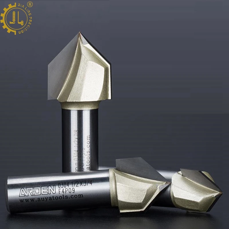 Arden 3D V Groove Cut Woodworking CNC Machine Milling Cutter Tools 3D V End Mill Router Bit For Wood