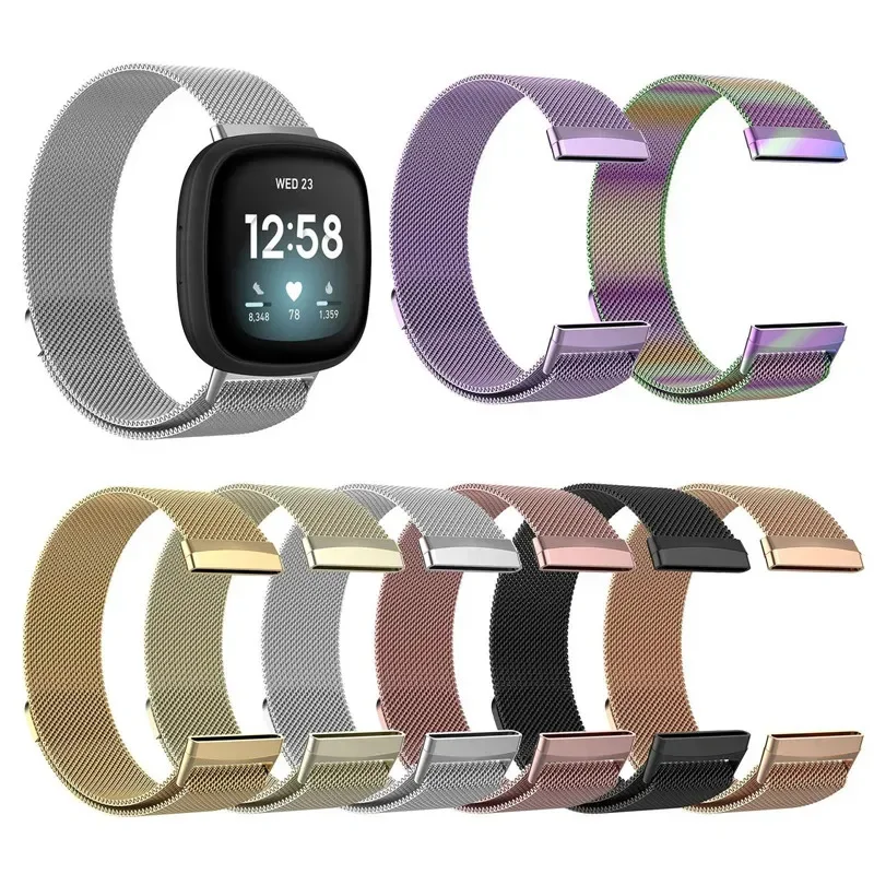 Wrist Strap For Fitbit Versa 3 4 Metal Band For Fitbit Sense 2 Bracelet Replacement Stainless Steel Loop Smart Watch Correa