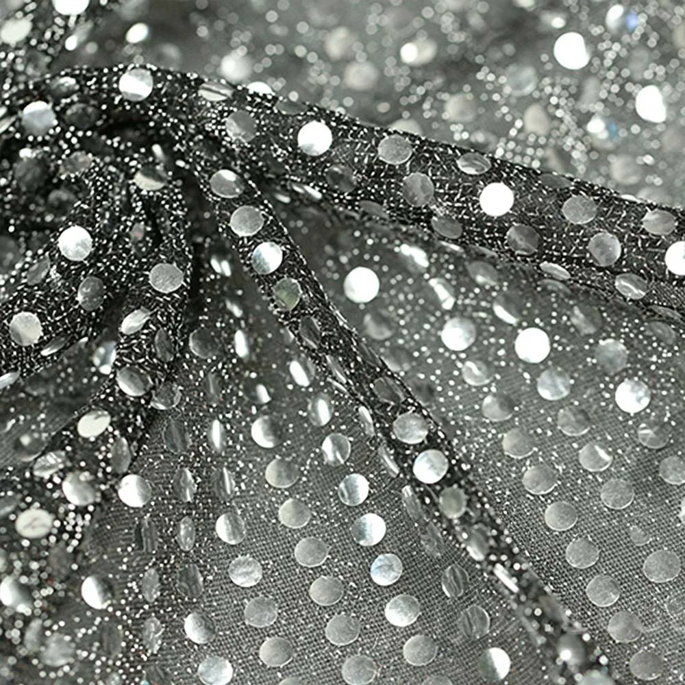 Fashion Shiny Sequins Sequin Fabric 100cm*110cm DIY Mesh Fabric Sparkle Fabric Craft