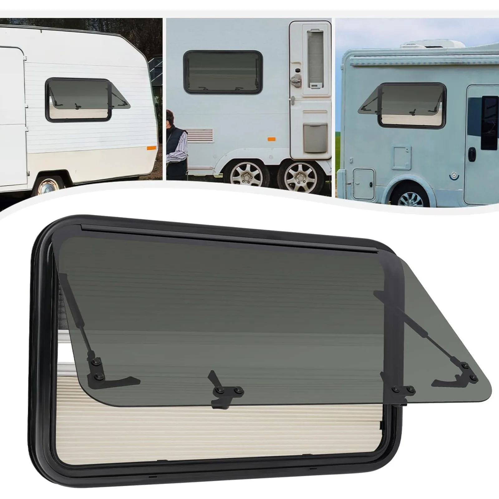 Wohnmobil-Klappfenster, RV-Fenster, Seitenfenster, Reisemobil-Fenster, RV-Ausstellfenster, externes Ausstellfenster (700 x 450 mm)