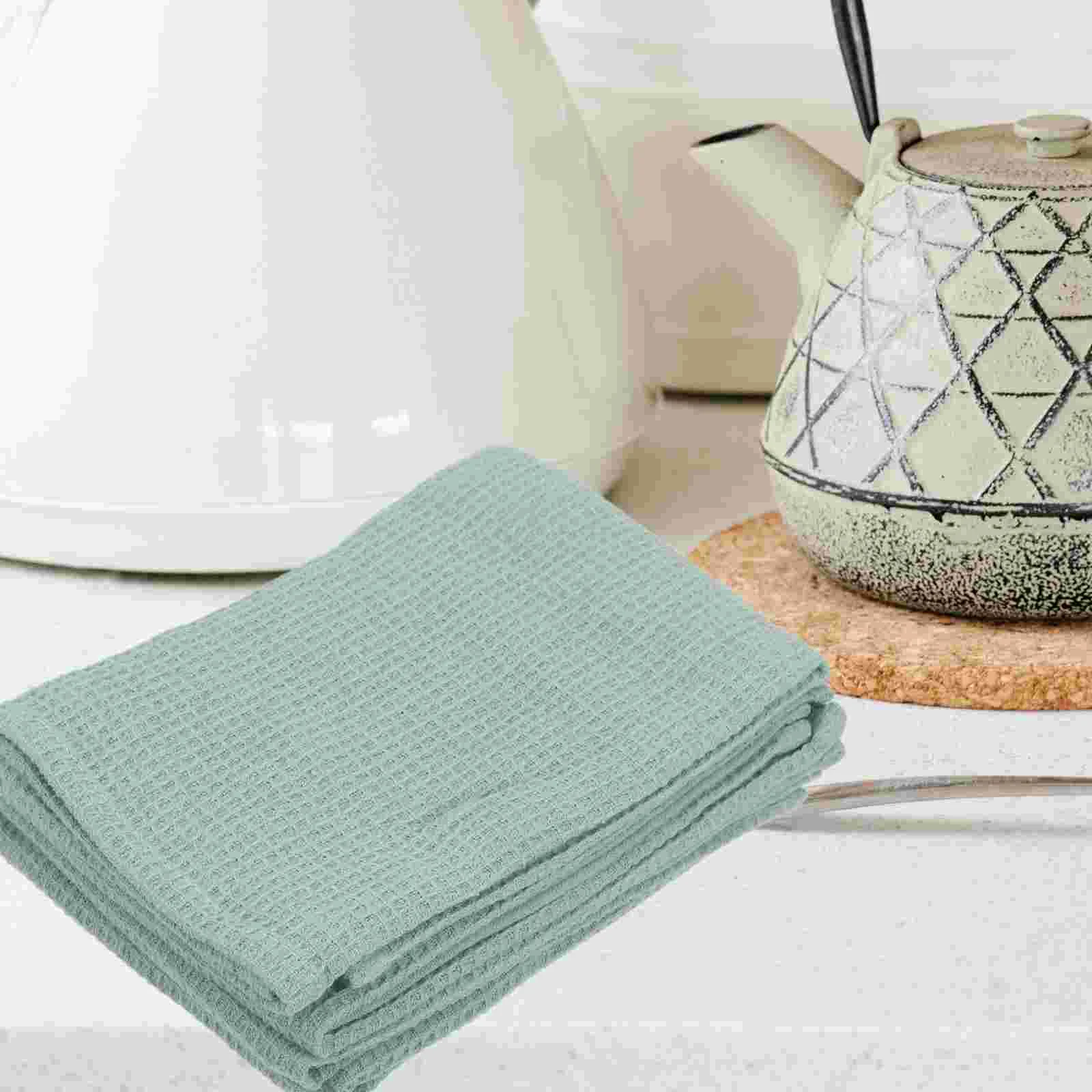 4 Pcs Dishcloth Towel Bathroom Scouring Tea Towels Green Washing Rags Cutlery Cloths Kitchen Clean Household Cleaning Wipes