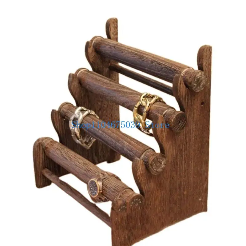 

5asd деревянная подставка для браслета, 4 яруса, подставка для часов, подставка для ювелирных изделий, органайзер