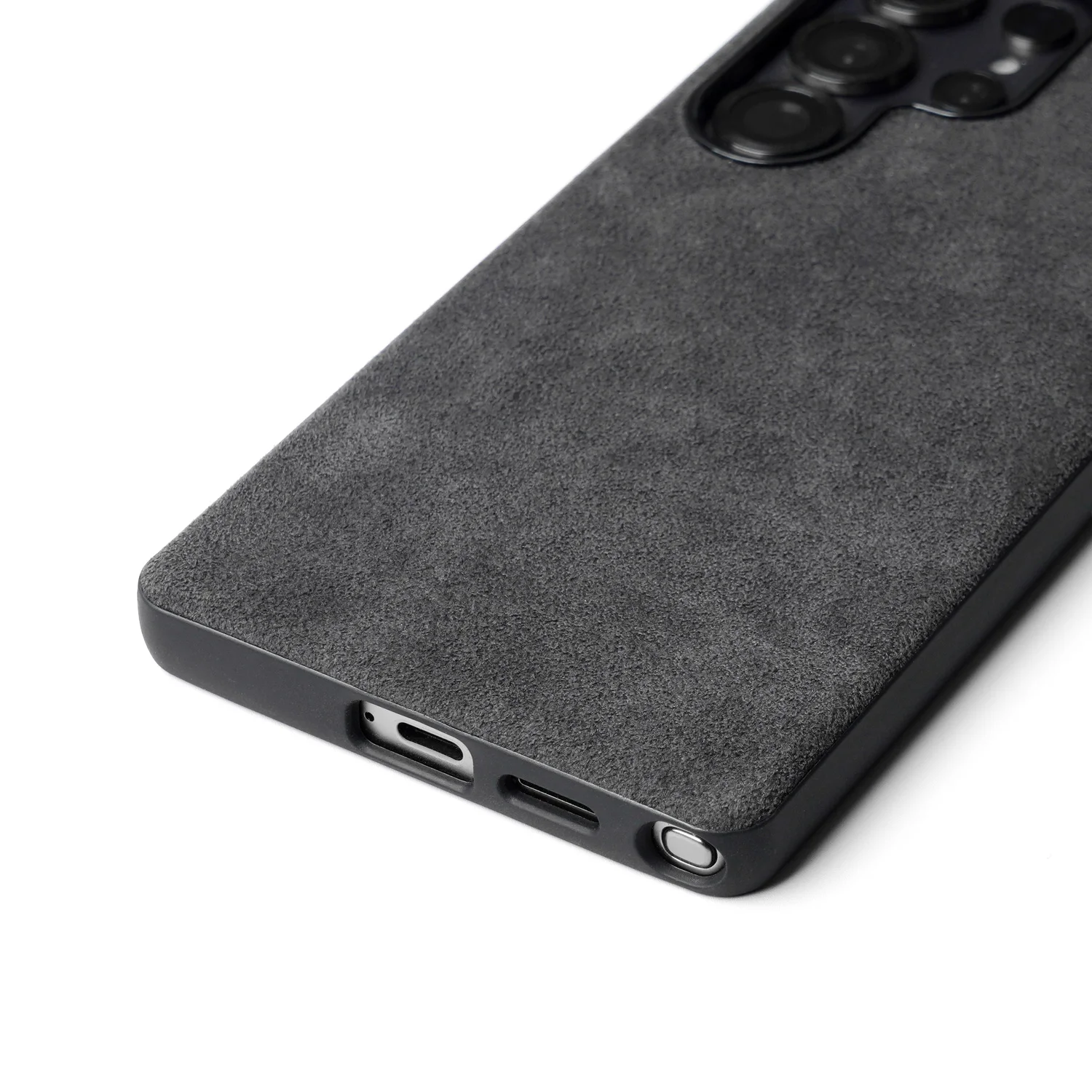 YMW ALCANTARA Case for Samsung Galaxy S26 S25 S24 Ultra Luxury Business Artificial Leather Phone Cases