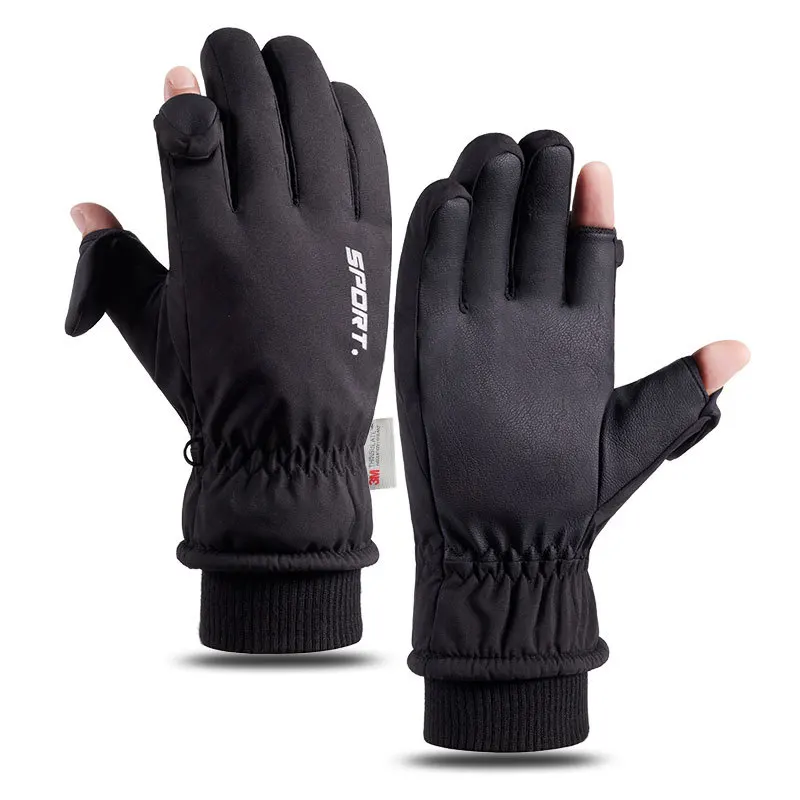 Guantes de esquí para hombre, manoplas cálidas e impermeables con pantalla táctil, para Snowboard, moto de nieve, Invierno