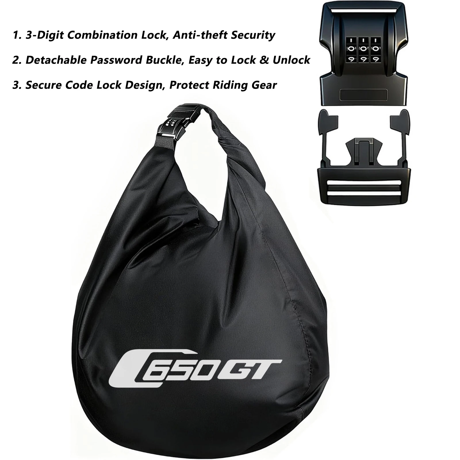Helmet Bag for BMW C650GT / C 650 GT (2012-2026) – Portable Motorcycle Storage, Fits Under 60L Seat & Top Case
