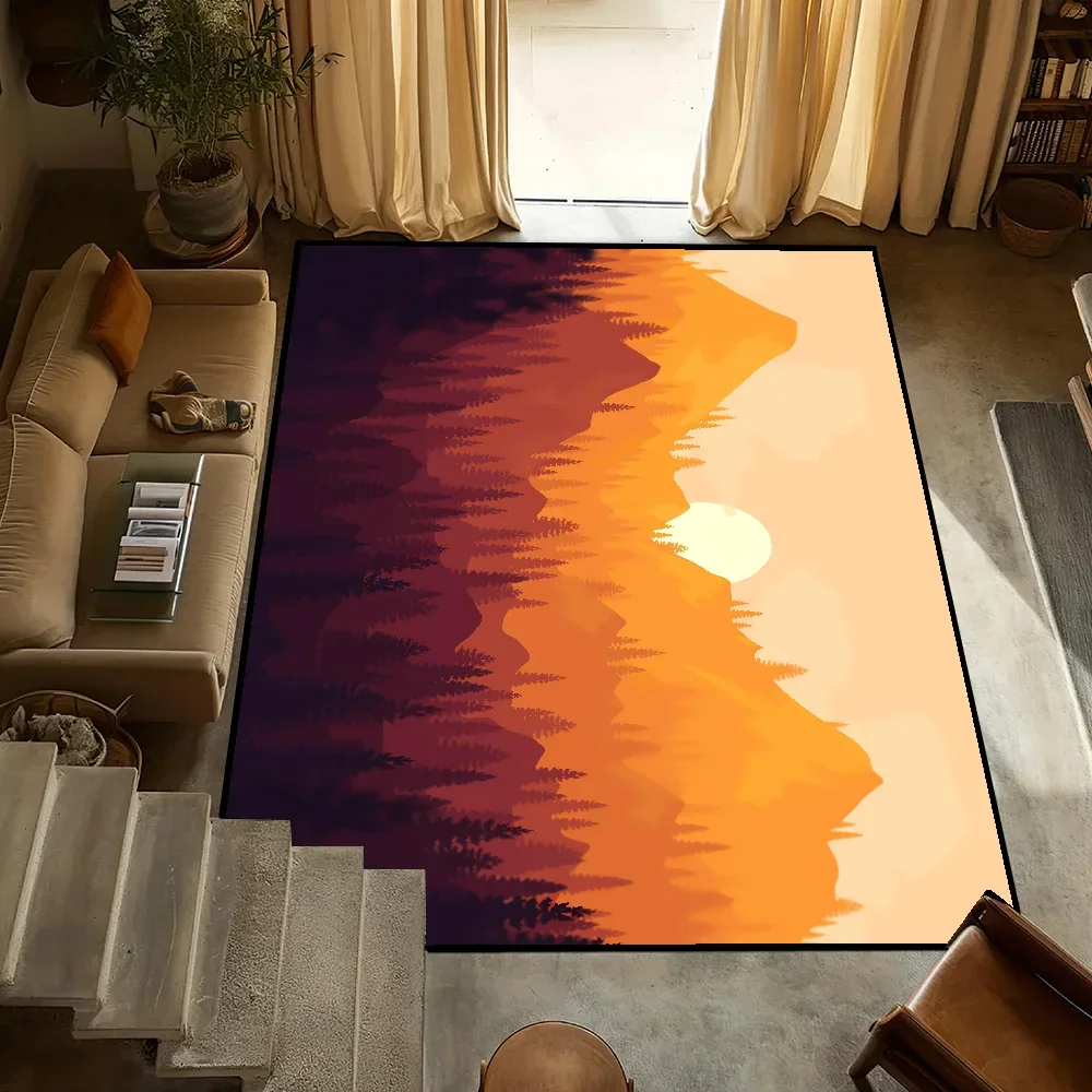 

Art Landscape Small Bedside Kitchen Bath Living Home House Bedroom Floor Mat Doormat Large Carpet Rug Decoration