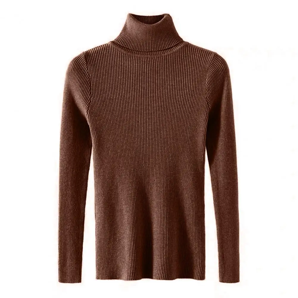 Autumn Winter Women Mock Neck Sweater Vintage Basic Solid Knitted Tops Casual Slim Pullover Korean Sweaters Simple Chic Jumpers