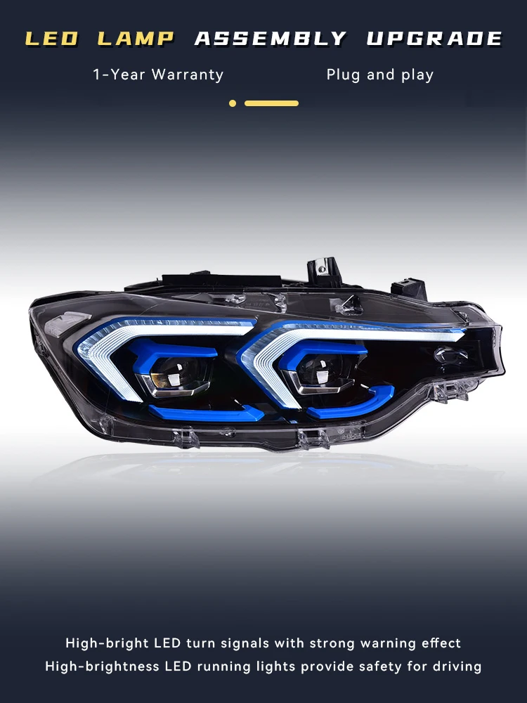 

Аксессуар для фар для BMW 3 серии F30 F35 320 325 2013-2018 Выделенные автоматические светодиодные фонари для транспортных средств Передние фонари Инструменты Автомобильный фонарь