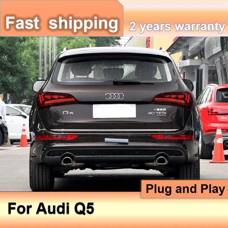 Автомобильные аксессуары для задних фонарей Audi Q5 2018-2024 Q5 Задние фонари DRL + указатель поворота + тормоз + противотуманные фары + задний фонарь