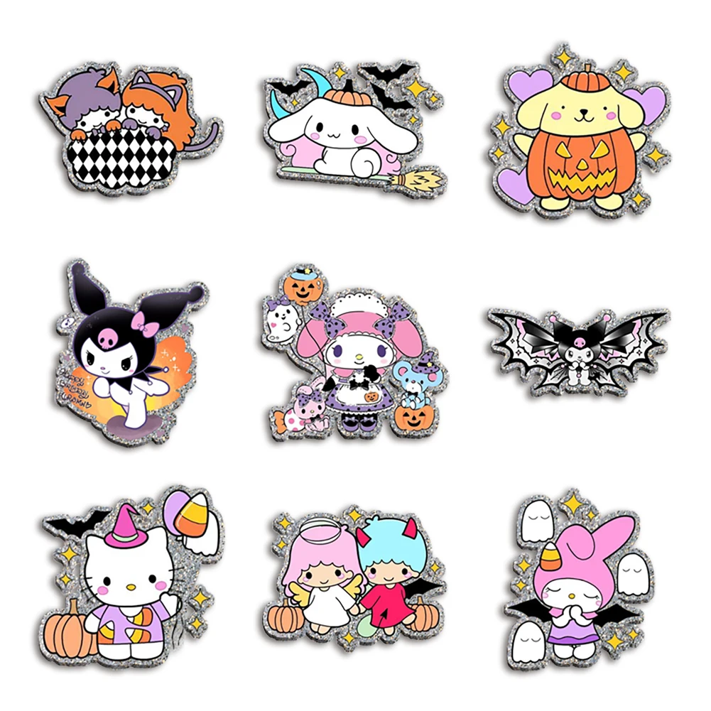 

Gothic Halloween Sanrio Chunky Acrylic Charms Dark Cute Animal DIY Keychain Pet Collar Shoe Clip Spooky Decors