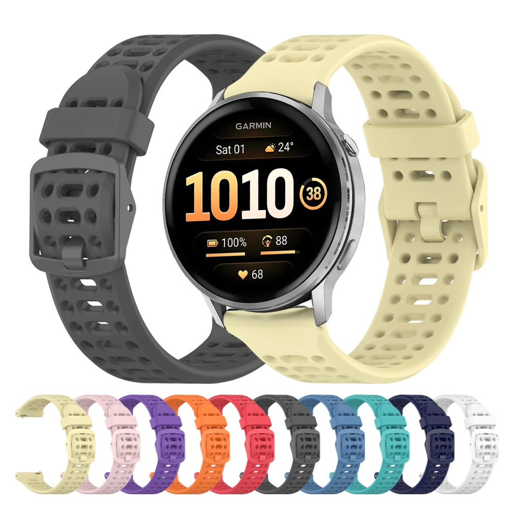20/22 مللي متر سيليكون حزام ل Garmin Forerunner 165 245 255 265 570 حزام (استيك) ساعة ل Venu 4 3 2 SQ2/Vivoactive 6 5 4 سوار كوريا #1