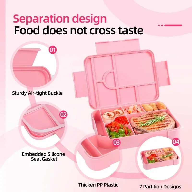 Large Capacity Lunch Box Portable Leakproof School Bento Box Office Food Container Microwave Oven Dinnerware Kitchen Accessories