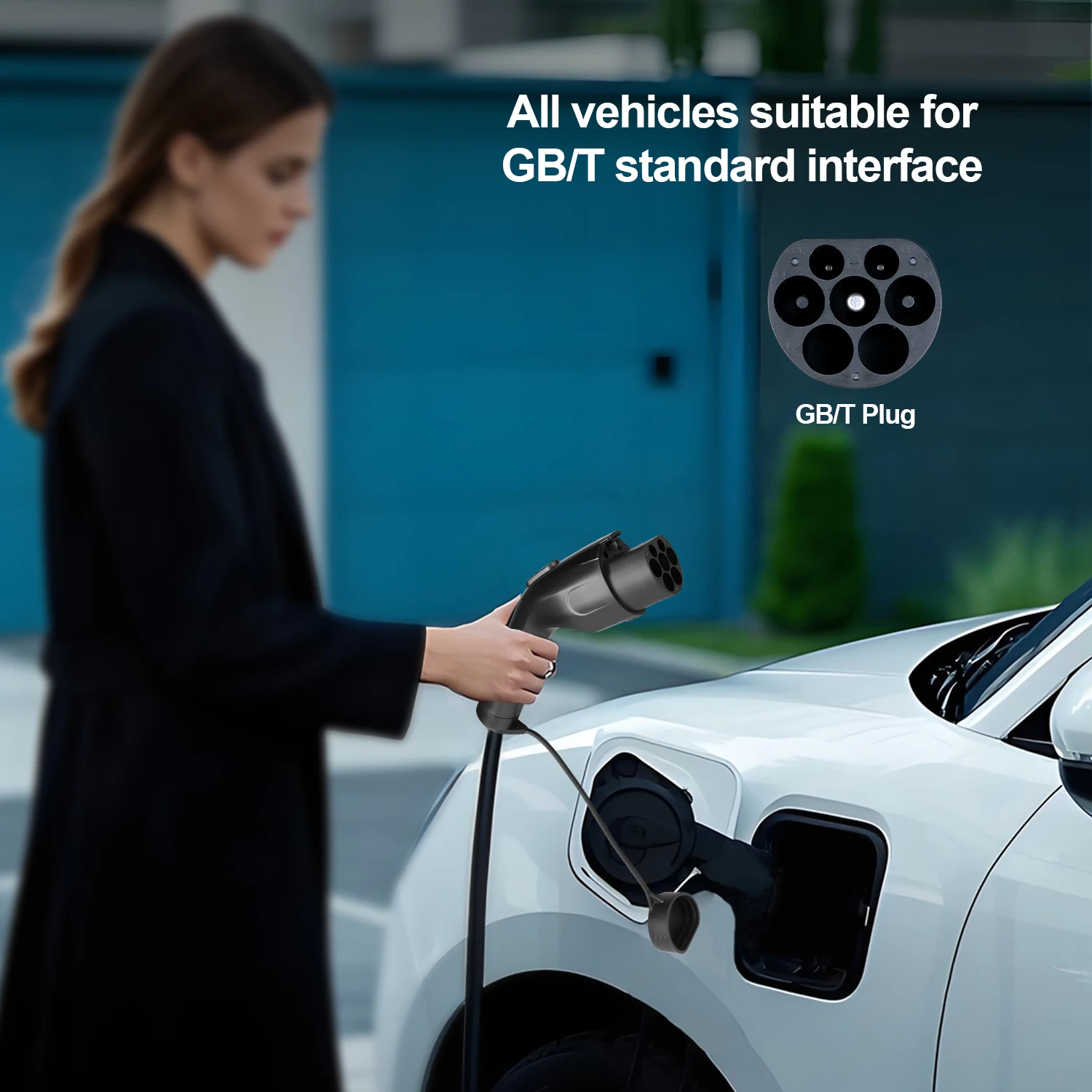 Kolanky 16A/32A GBT EV شاحن التوصيل سيارة كهربائية شحن بندقية رئيس 3.6kw /7.2kw/11kw /22kw 1P/3P شاحن EV GBT ذكر التوصيل IP67