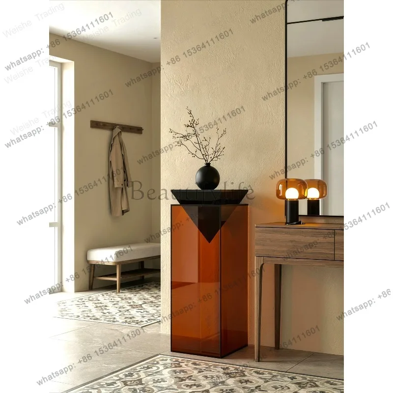 Flower Stand Living Room 2026 New Vertical Artistic Display Stand Chinese Designer Creative Floor Corner Shelf