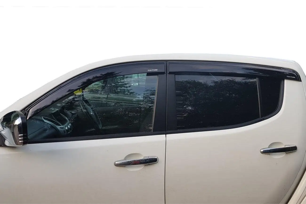 Fenster visier Sonne Regenschutz Windabweiser für Mitsubishi L200 Triton 2014-2018 4x4 Autozubehör Doppelkabine Auto Styling – Detail 11