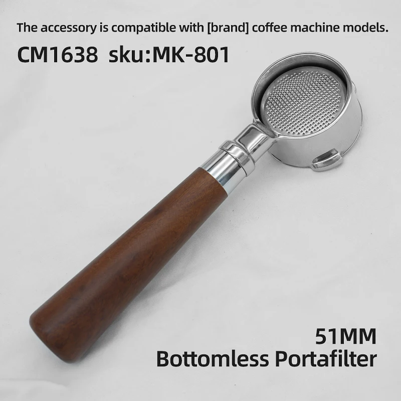 Portaffiter sem fundo de 51MM compatível com máquina de café [CAFELFFE] modelo cm1638 mk801