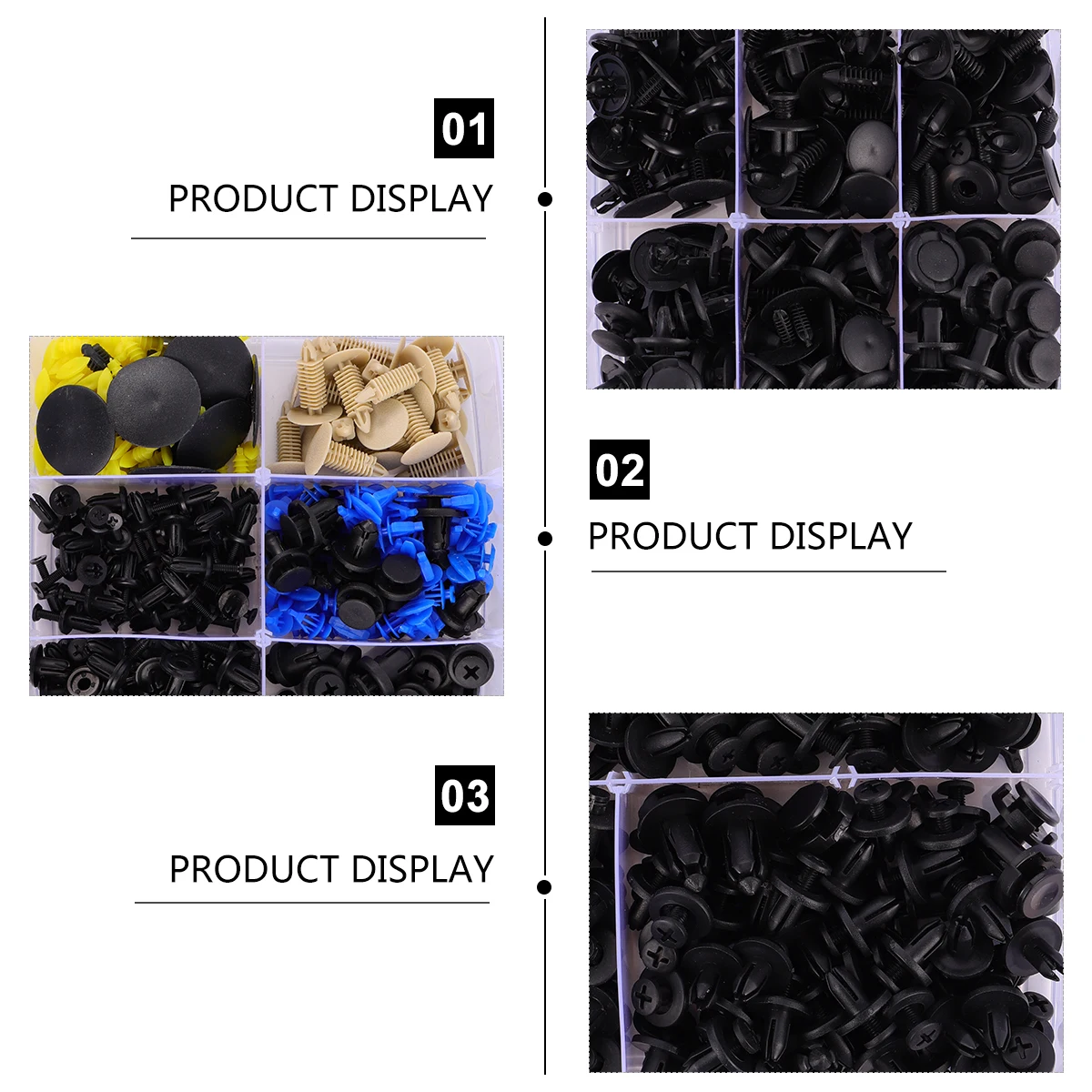 

650pcs Car Body Bumper Rivet Trim Retainer Moulding Clips for Door Panel Shield Push Pin Suite Car Fasteners Storage