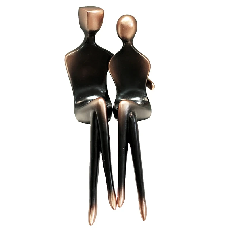 

Black Lovers Abstract Sculpture People Modern Resin Statue Home Decor Living Room Decor Tabletop Bookshelf Decoration