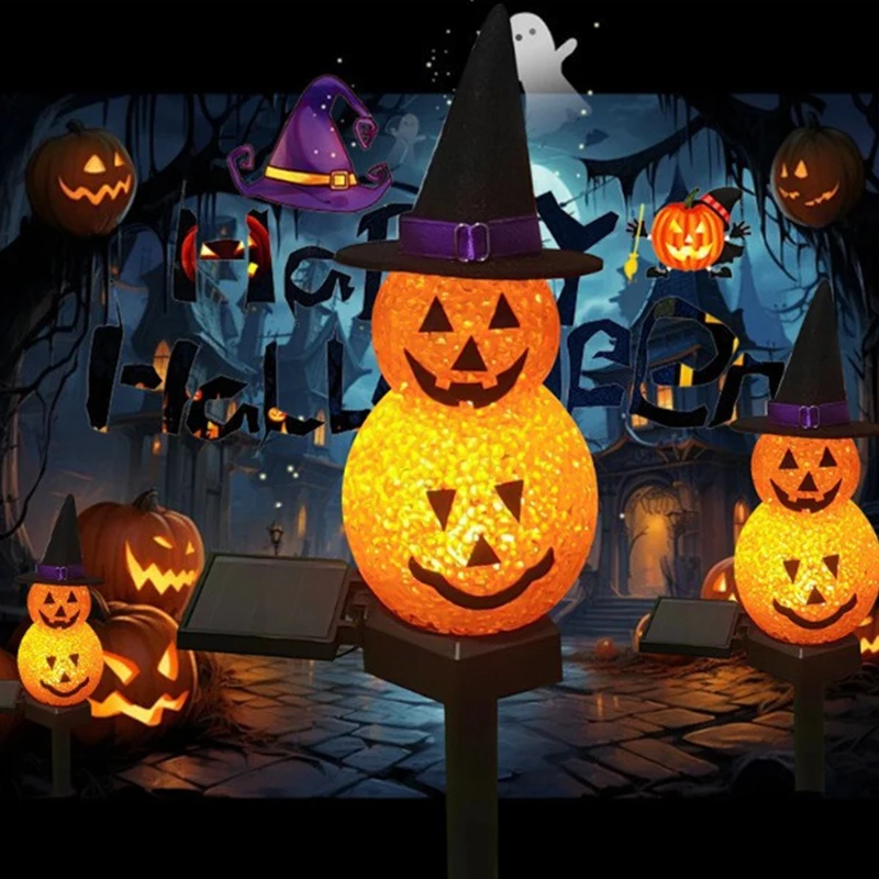 Zewnętrzne lampy solarne LED Ghost Pumpkin Garden Decoration Lights na Halloween Outdoor Garden Chodway Lawn Lamp Spotlight