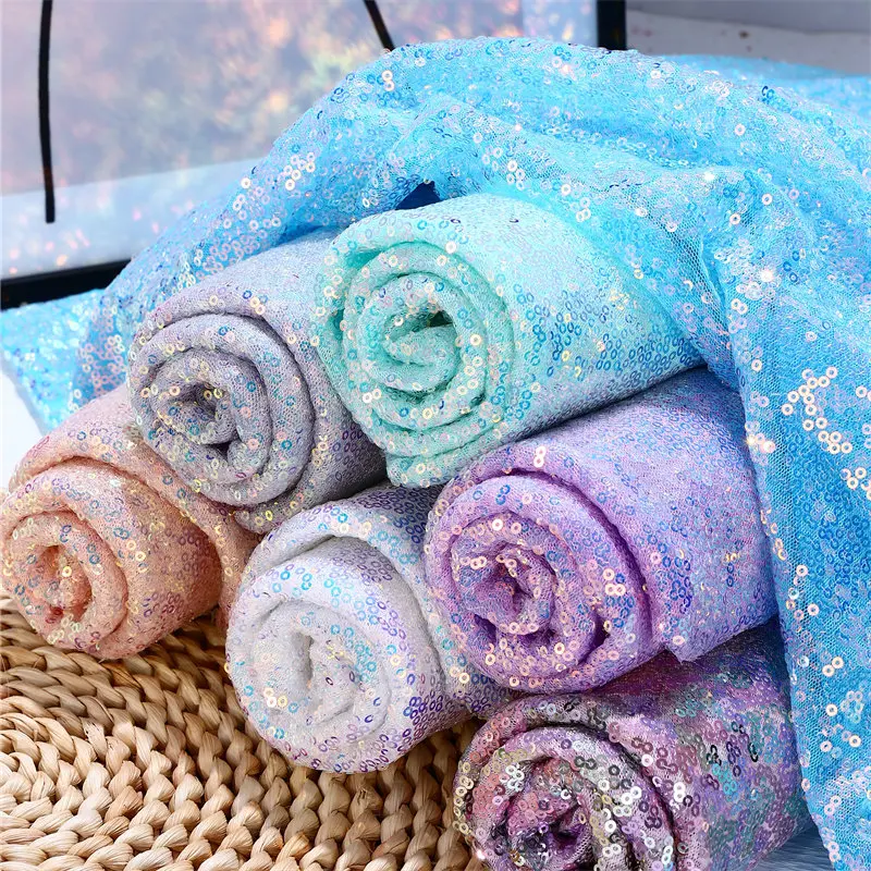 

3mm Encrypted Sequin Mesh Fabric for DIY Sewing Wedding Decoration Shooting Background Evening Dress Stage Costume Cloth