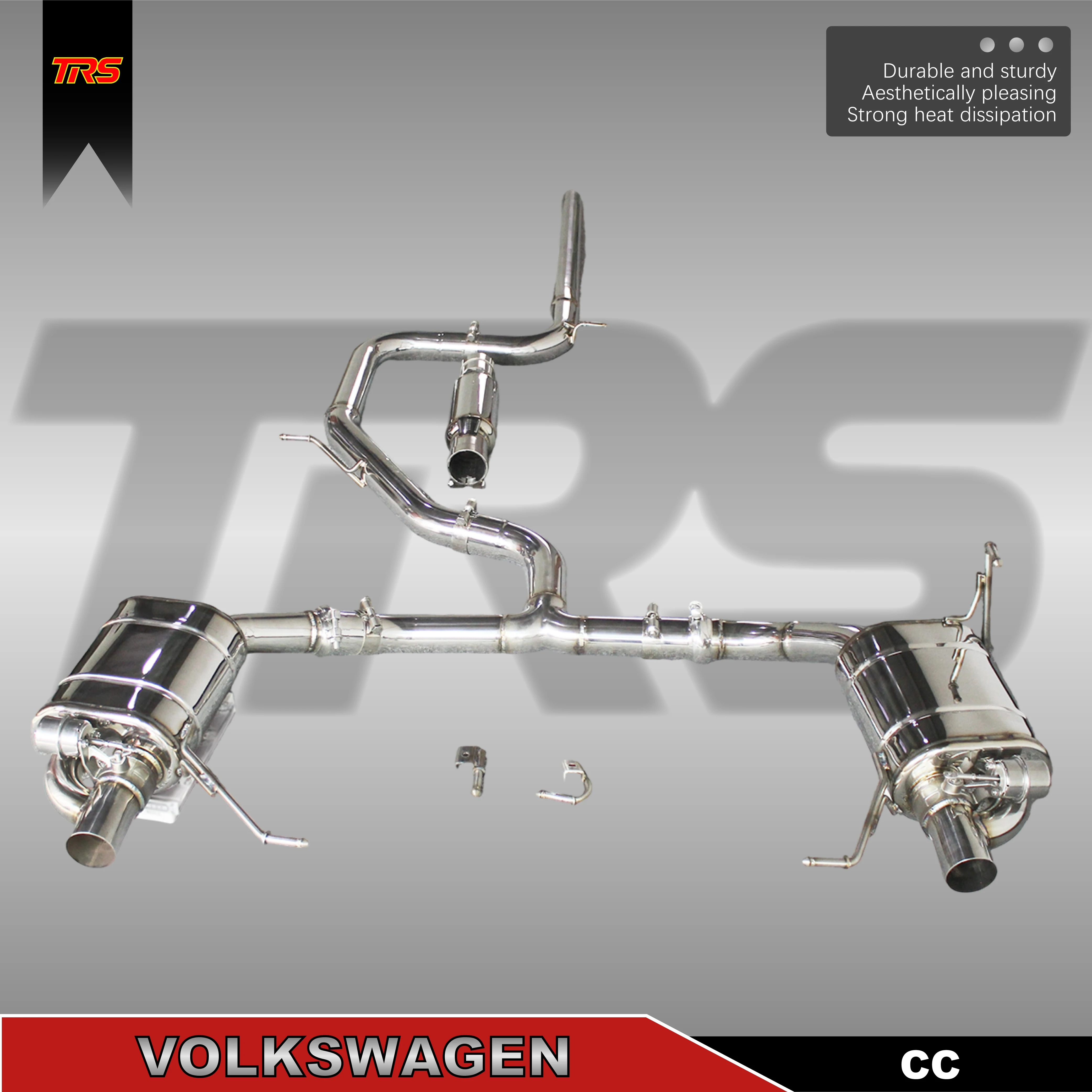 

Sport Exhaust System for B6/B7 CC Sedan 2.0T - T304 Stainless Steel, Quad Tips, Direct Bolt-On