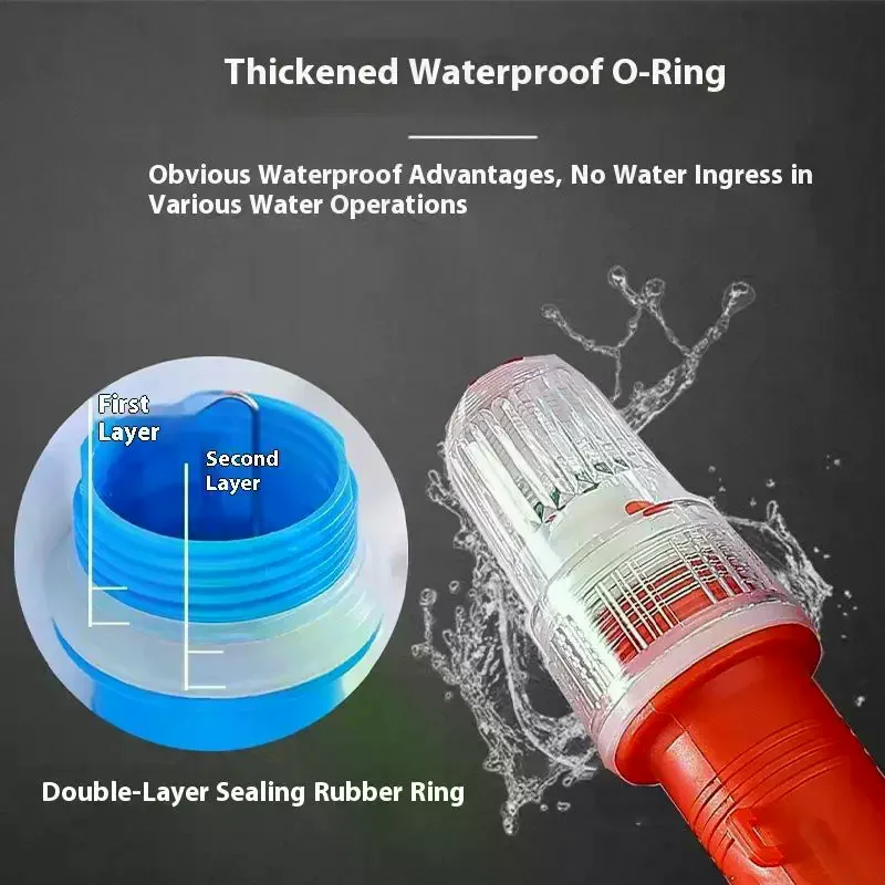 Marine Signal Light Waterproof LED Fishing Light Fishery Double Flash Lamp Buoy Signal Light Waterproof Net Flash Warning Light