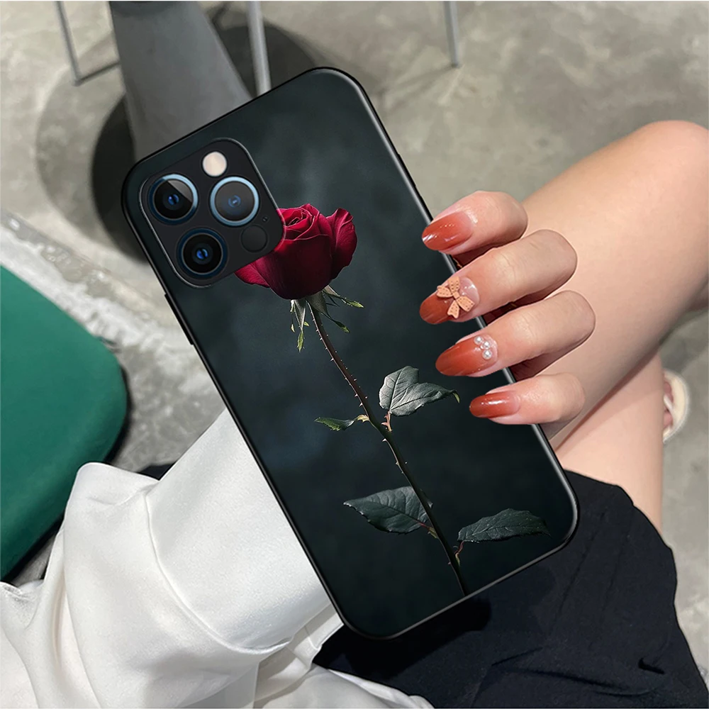 Phone Cover for Xiaomi Redmi Note 11 11s 10 10s 9 9s 10t 8T 8 7 6 Pro Max New Case Y-68 Red Rose Flowers