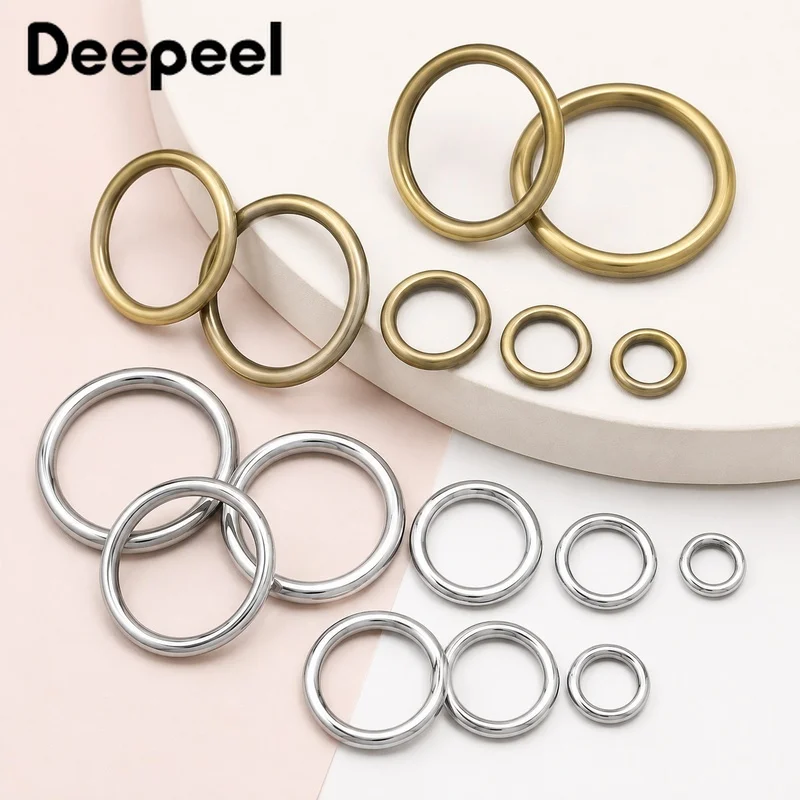5/10Pcs 15-50mm Metal O Ring Buckles Handbag Strap Connector Crossbody Bag Hardware Leathercraft Webbing DIY Sewing Accessories