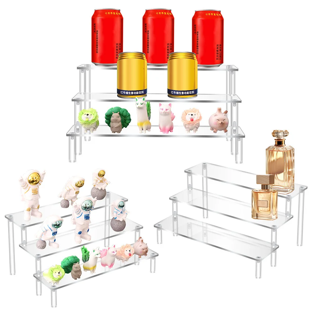

Acrylic Blind Box Display Rack Standing Table Cupcake Cosmetic Perfume Dolls Action Figure Display Rack Decoration Storage Shelf