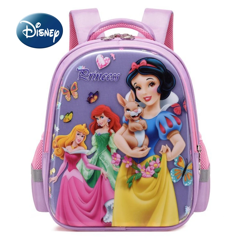 Sac à dos Disney blanc neige pour filles, sac d\'école, grande capacité, léger, étanche, pour enfants, nouvelle collection