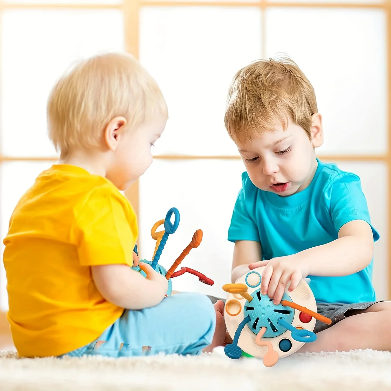UFO Sensory Silicone Pull-String Activity Toy for Toddlers 5