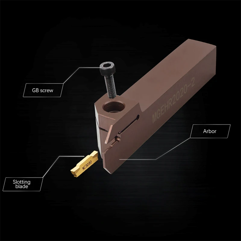 1Set MGEHR1616-1.5 MGEHR1616-2 MGEHR2020-3 MGEHR 1 010 Grooving Musim Semi Baja Bahan Mengubah Alat MGMN Bubut Length150mm