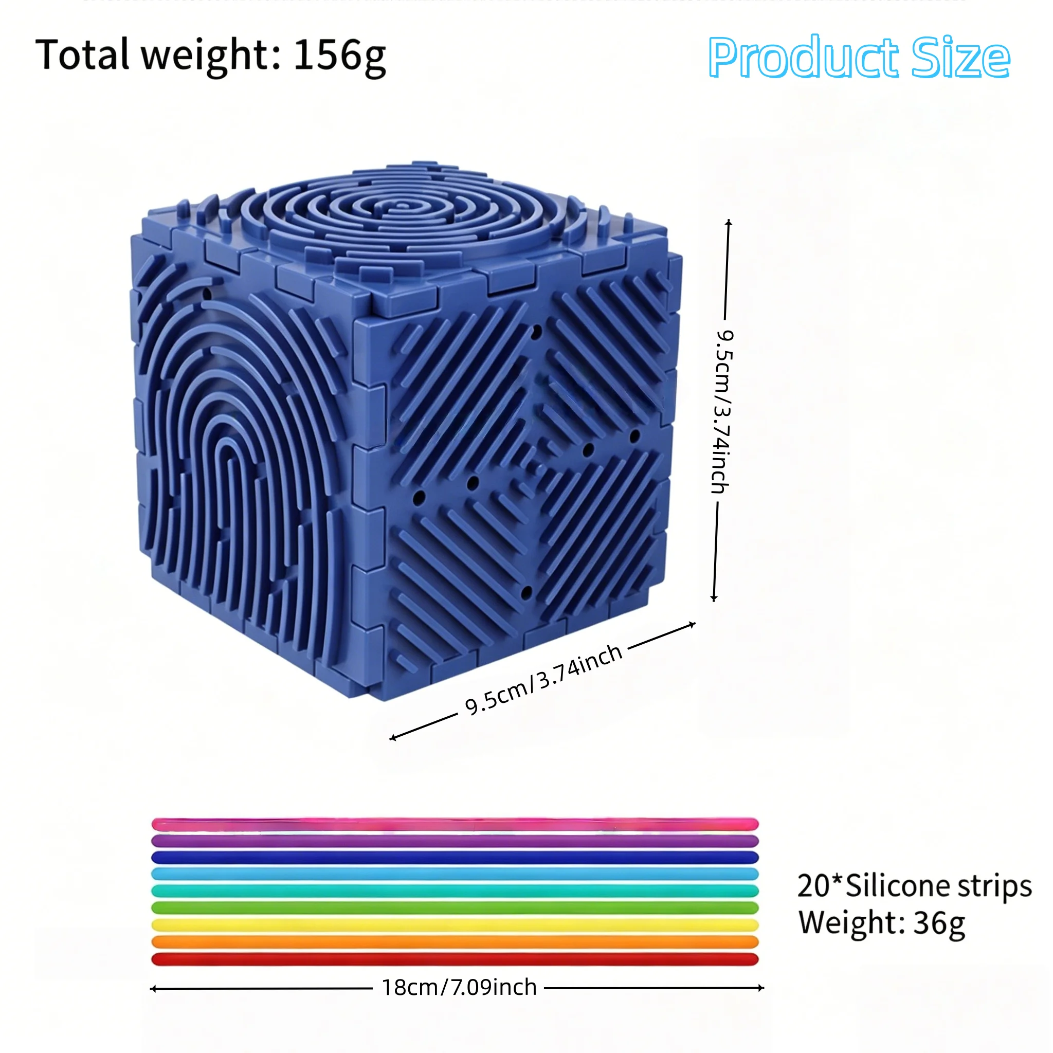 Children's 3D Stereo Decompression Cube Silicone Sensory Toy, Baby Concentration Training Educational Building Blocks, Early Education Hands-On Ability Development Gift