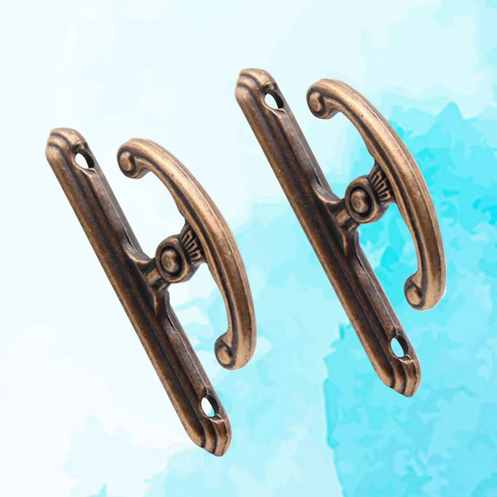 1Pair Vintage Alloy Curtain Tieback Hooks Wall Mounted Decorative Hanger for Towels Coats Hats Bags Umbrellas Home Decoration