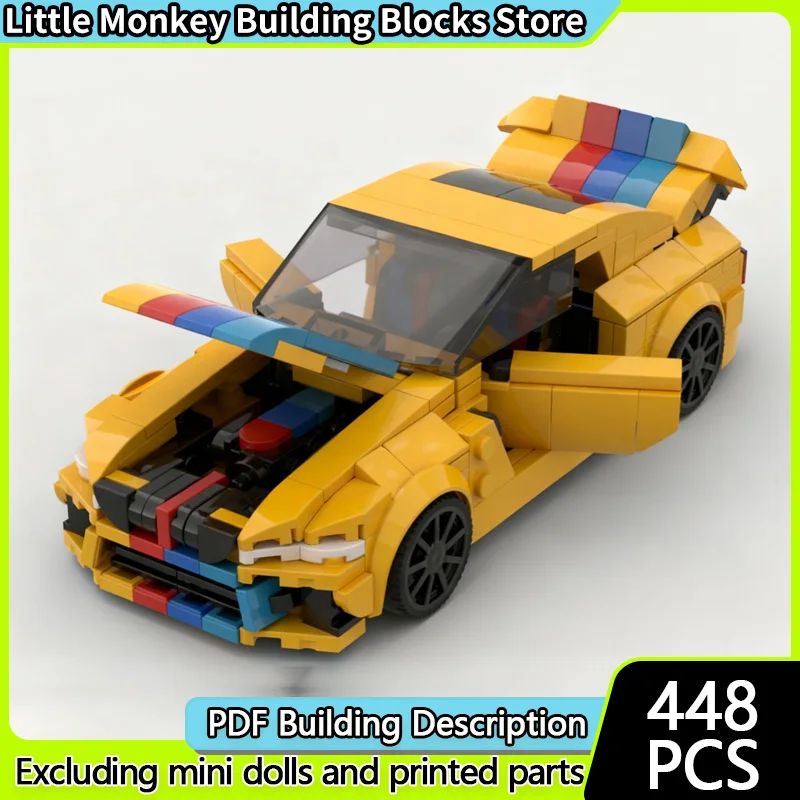 

Speed Racing Car Model MOC Building Bricks M4 F82 Top Tier Sports Car Modular Technology Children Holiday Gifts Assemble Toys