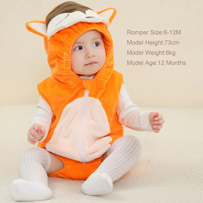 MICHLEY Giraffe Baby Romper Bodysuit Sleeveless Newborn Clothes Infant Toddler Clothing Halloween Photography Prop For Boy Girls