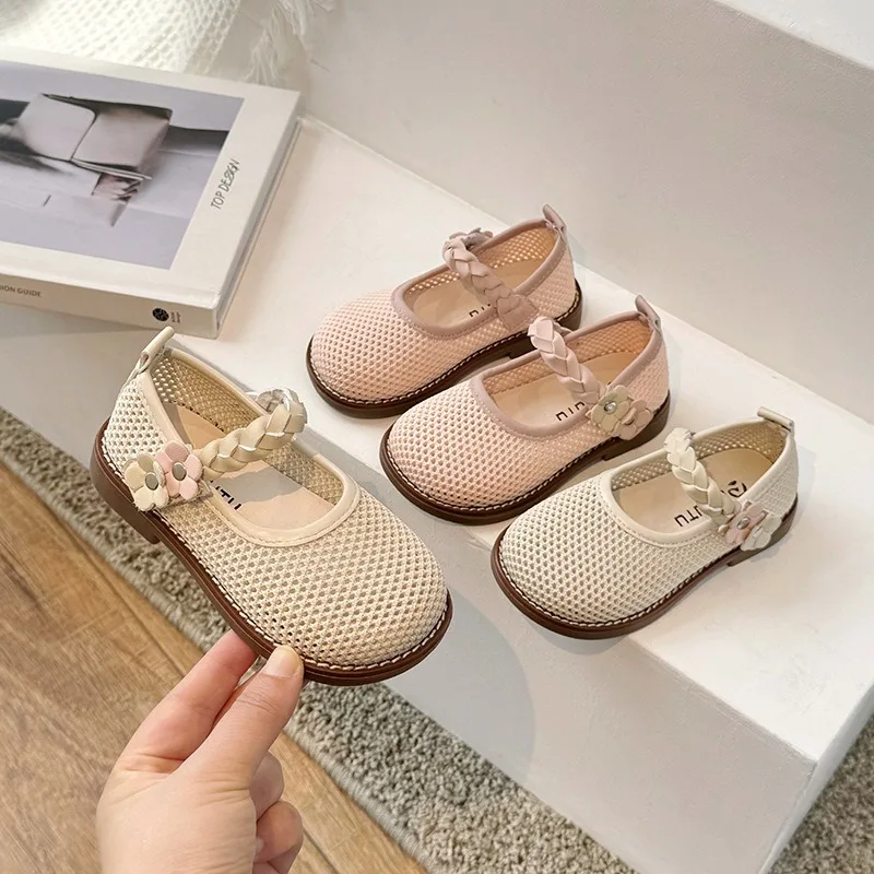 

Girls Sandals 2025 Autumn New Child Casual Sports Shoe Simple Outdoor Mesh Comfortable Non Slip Children's Flat Shoe for Girlsv