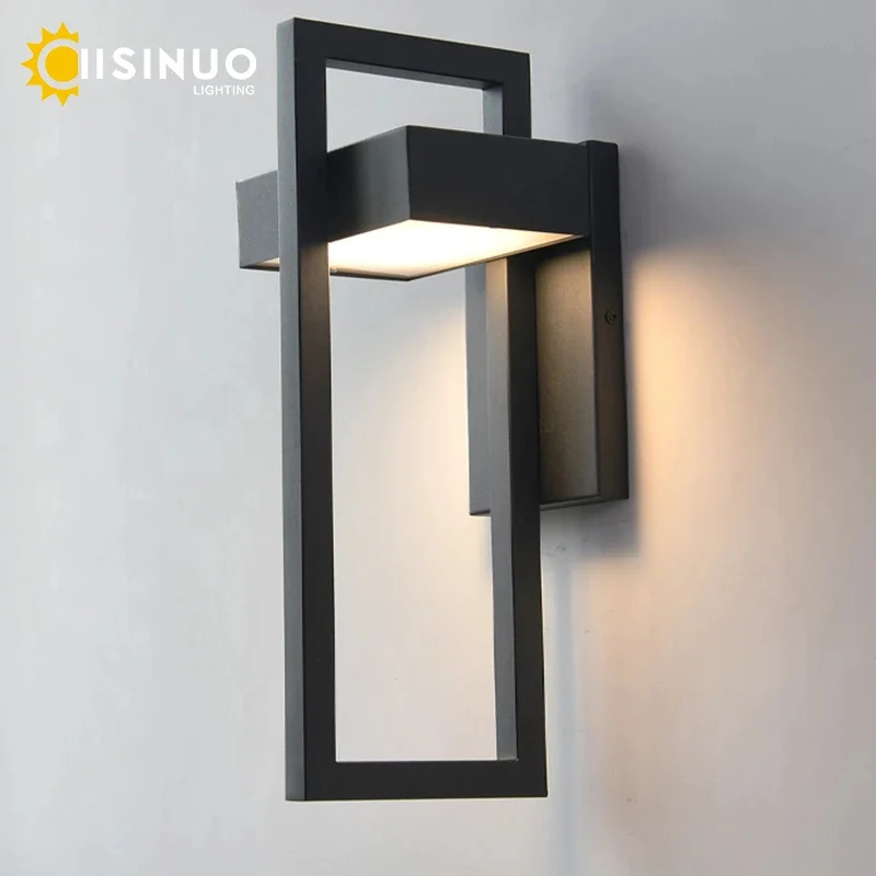 Outdoor Waterproof Wall Lighting 10W Retro Vintage Black Color for Garden Porch Sconces Street Light 110V 220V Sconce Luminaires