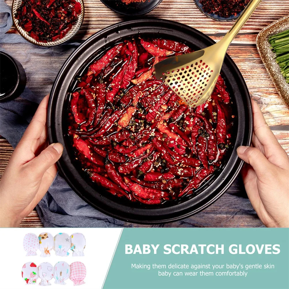 

8Pcs Infant Anti-Scratch Mittens Premium Cotton Material Newborn Gloves Comfortable Wear Protection Baby Anti-Scratch Gloves