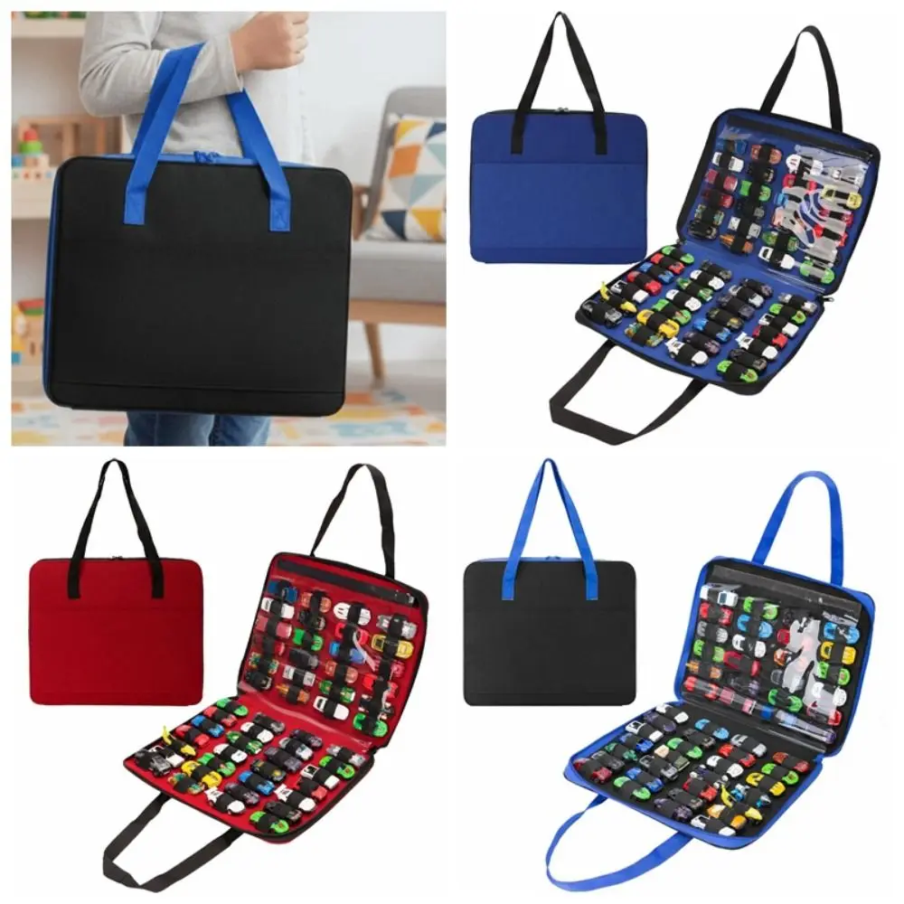 Double Sided Vehicle Storage Pouch Clear Window Removable Pocket Diecast Car Display Bag Large Capacity Lightweight