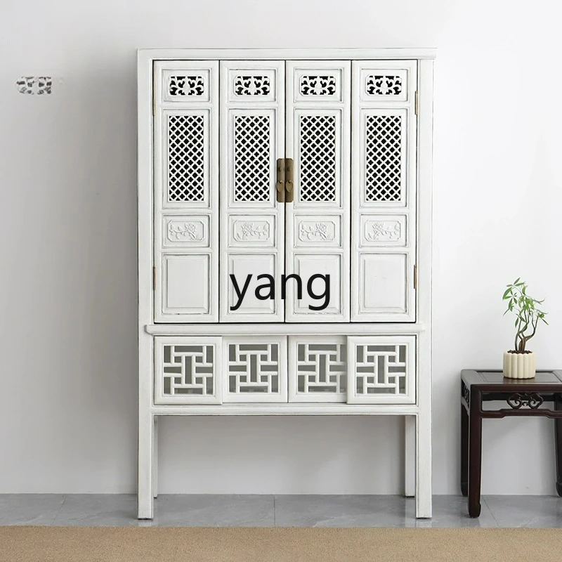 

LTT New Chinese Solid Wood Bookcase Display Storage Cabinet Chinese Wall Locker