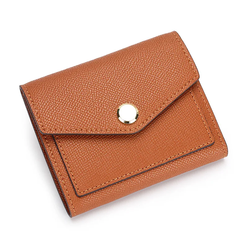 URBAN MASTER Small Wallet Womens Short Korean Fashion Contrast Color Lady Card Holder Real Genuine Cow Leather Coin Purses