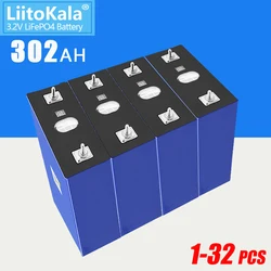 1-32 szt. Akumulator LiitoKala 3.2V 302ah lifepo4 DIY 12V 24V 48V 310Ah do elektrycznego samochodu RV system magazynowania energii słonecznej