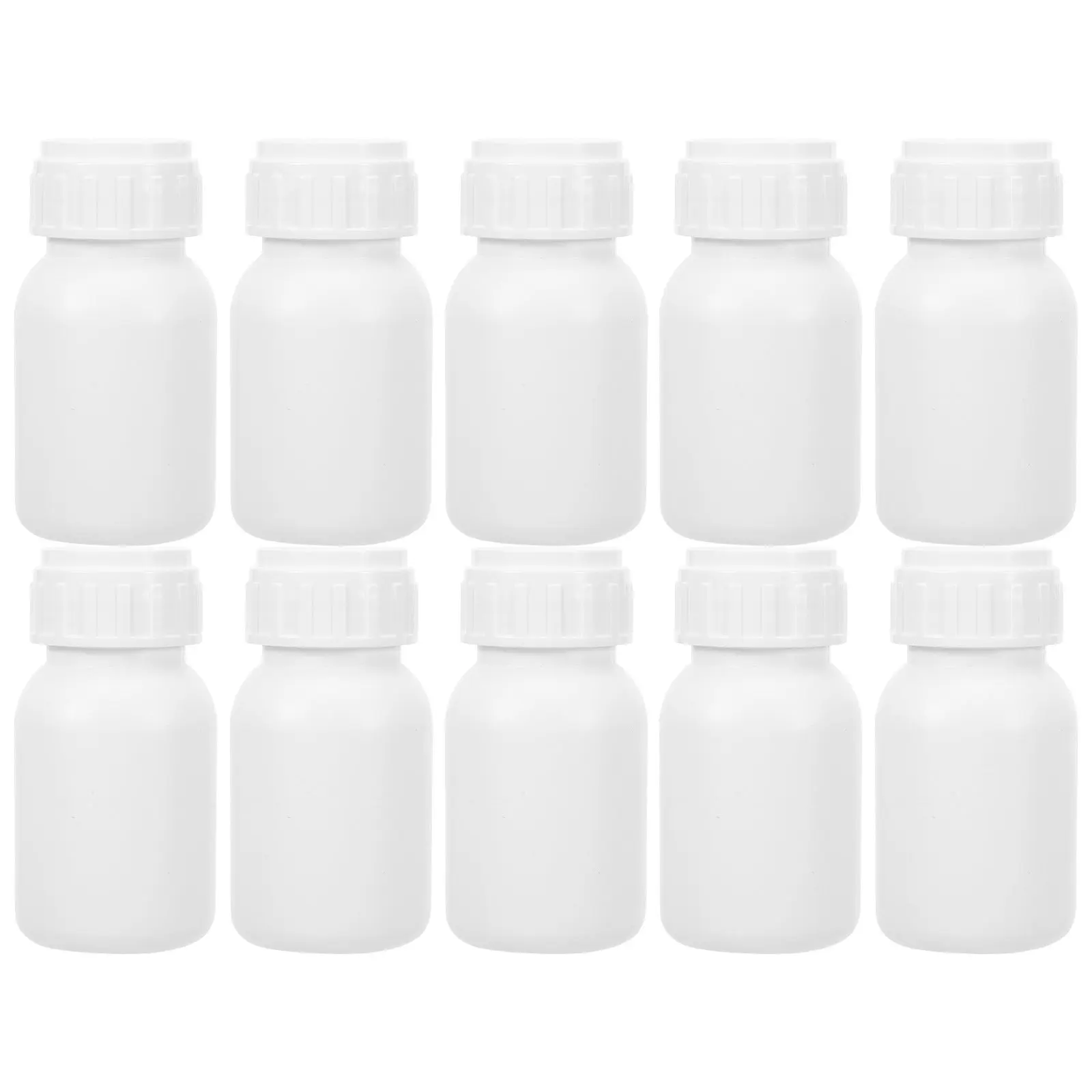 

10Pcs 50Ml Fluorinated Barrier Bottle Thick Wall Plastic Leakproof Wide Mouth Lab Reagent Bottle Chemical Storage Container