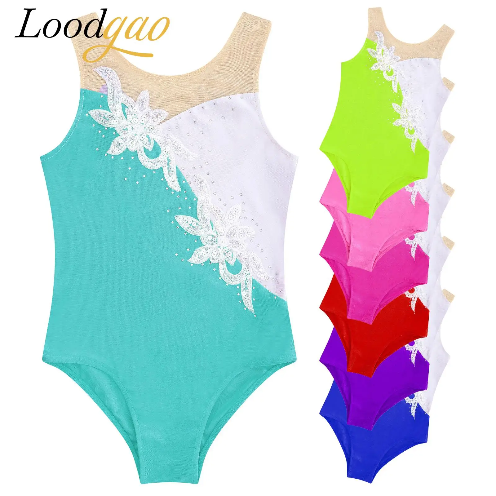 

Teens Yoga Bodysuit Leotard Children Ballet Dance Ice Figure Skating Jumpsuit Kids Tutu Rhythmic Gymnastics Jumpsuits for Girls