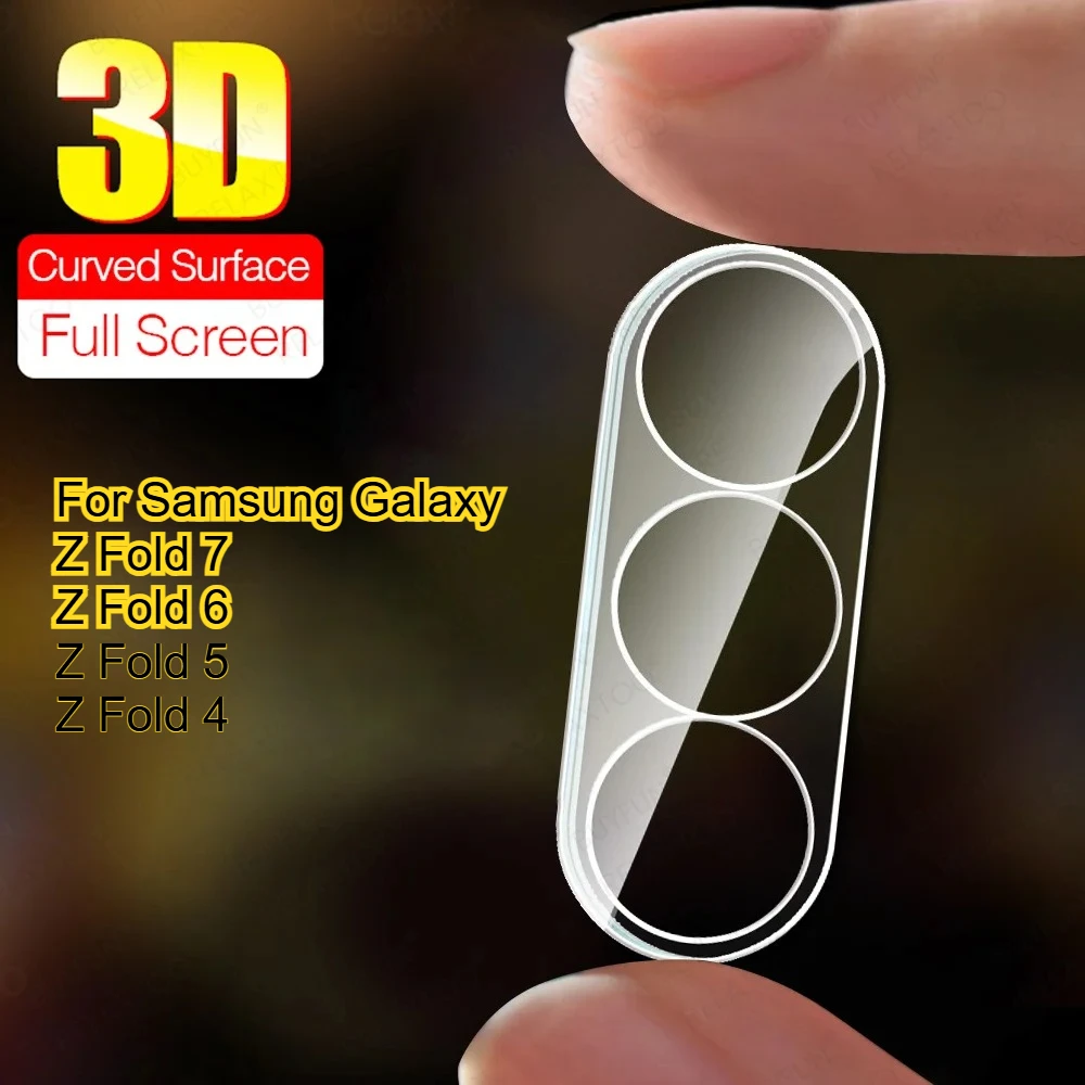 3D HD Clear Full Screen Kamera Glasschutz für Samsung Galaxy Z Fold 7 6 5 4 3 Objektivschutz Z Fold7 9H Objektive Abdeckung 1-3PCS