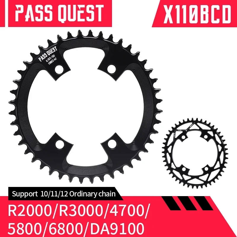 

X110BCD Round and OVAL Hollow Road Bike Parts Narrow Wide Chainrings for R2000 R3000 4700 5800 6800 DA9000 Crankset